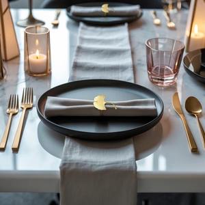 Anneau de serviette en feuille d'or de luxe, porte-serviettes décoratif pour tables à manger, fêtes, événements, mariages, réceptions à domicile, en provenance d'Inde - Product Image 2