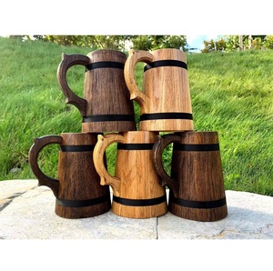 แก้วไม้เครื่องดื่มธรรมชาติทำด้วยมือสำหรับชากาแฟและเบียร์ - Product Image 5