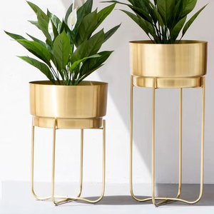 Jardinière en métal avec support pour les espaces étroits, idéale pour les couloirs, les entrées et les petits coins d'appartement - Product Image 1