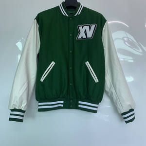 Veste universitaire d'hiver en cuir véritable pour hommes, élégante, fabricant de veste en cuir PU d'hiver avec patch en chenille brodé sur mesure - Product Image 2