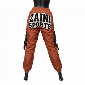 Pantalones Cortavientos para Mujer, Tela de Nailon de Alta Densidad de 120 g/m², Estilo Cargo Marrón, Estilo Utilitario, Logotipo Termosellado - Product Image 2