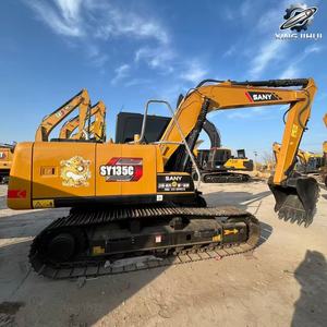 รถขุด Sany135 มือสอง 13.5 ตัน ถัง 0.6 ลูกบาศก์เมตร แบรนด์จีนแท้ รถขุดตีนตะขาบขนาดกลาง ชั่วโมงการทำงานต่ำ ได้รับการรับรองมาตรฐาน CE - Product Image 2