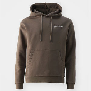 Sweat à capuche en molleton 100% coton pour homme, poids lourd, surdimensionné, avec poche, personnalisé, hiver, lettre 3D pour broderie - Product Image 1