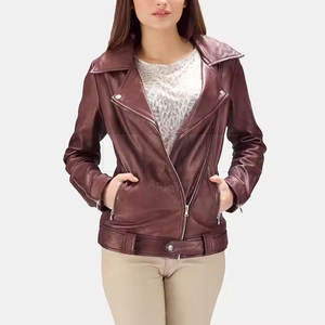 La chaqueta de cuero de último estilo para mujer más vendida de punto transpirable a precio mayorista - Product Image 1