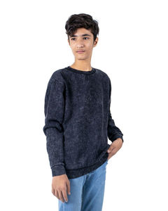 Venta al por mayor de los hombres de diseño de moda sudaderas de ropa informal de color sólido en blanco liso cuello redondo de buena calidad lavado con ácido sudaderas - Product Image 2