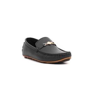 Mocassin formel noir pour garçons Mocassin noir élégant pour garçons pour les occasions formelles - Product Image 2