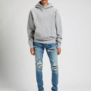 Sudadera con Capucha Oversize de Estilo Urbano Personalizada 2026 para Hombre, con Efecto Desgastado y Lavado Ácido, Sudaderas con Capucha con Efecto Desgastado por el Sol - Product Image 3