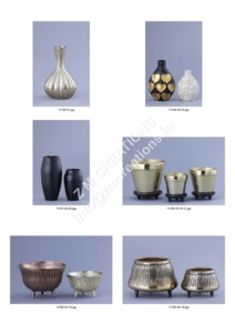 Nouveau vase à fleurs artisanal en aluminium texturé, style côtier, pour la décoration de la maison et du bureau - Product Image 3