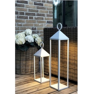 Linterna de Metal Desngn clásica para el hogar, linterna de suelo para acampar interior/exterior con vidrio, linterna decorativa para el hogar de Navidad - Product Image 4