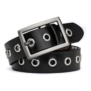 Ceinture pour femme en cuir véritable avec boucle ardillon en alliage, style européen/américain, 110-130 cm, largeur 3,5 cm, multi-usages, fabriquée en Chine - Product Image 1