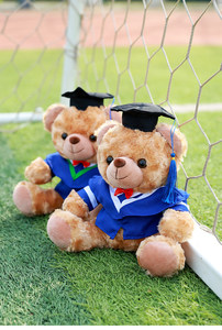 Oso <span class=keywords><strong>de</strong></span> Peluche Personalizado Aika para Graduación Académica, Túnica Negra, Adorno Colorido con Cuello en V, Regalo <span class=keywords><strong>de</strong></span> Lujo para Estudiantes - Product Image 6