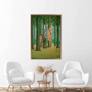 Rene Magritte The Blank Signature Printed <b>Canvas</b> Artwork - Elegant Decor,Gold <b>Framed</b> - Product Image 1