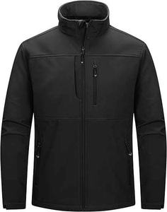 Veste Softshell pour homme OEM, imperméable, respirante, légère, col montant, fermeture éclair, veste d'hiver pour l'extérieur - Product Image 2