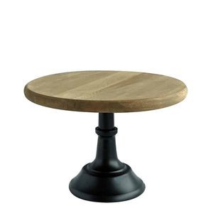 Soporte para Tartas de madera de primera categoría con grano de madera natural perfecto para fiestas temáticas rústicas y presentaciones de pasteles elegantes - Product Image 1