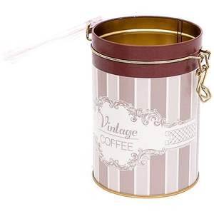 กล่องโลหะกลมหรูหรา1.1L ขนาด Ø105x150มม. พร้อมตะขอลวดและฝาโปร่งใส - Product Image 1