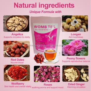 Kräutertee für die Gebärmuttergesundheit der Frau unterstützt das hormonelle Gleichgewicht und die Menstruationsgesundheit. Natürlicher Gebärmuttertee, warmer Tee. - Product Image 5