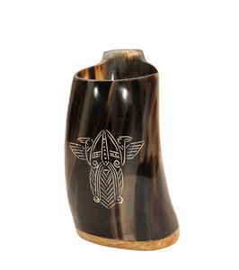 Taza de cerámica tallada vikinga natural hecha a mano personalizada para citas, para cerveza y café en el hogar, hoteles, restaurantes - Product Image 1