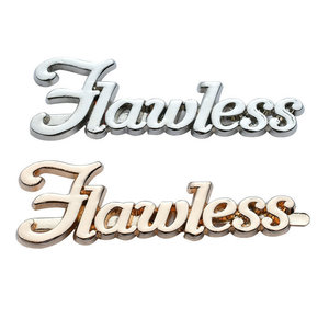 Épingles personnalisées en alliage de zinc avec logo, lettres anglaises électroplaquées, plaques signalétiques métalliques avec épingles pour l'image de marque - Product Image 2