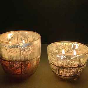 Luxury Sustainable <b>Glass</b> Votive <b>Candle</b> <b>Holder</b> with Festive Lantern & <b>Candle</b> Jar for Christmas Home Decoration - Product Image 5