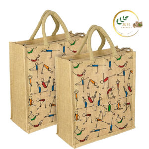 Sac fourre-tout en jute écologique personnalisé sac à provisions réutilisable en coton avec poignée Prix Textiles Cuir Options de couleurs personnalisées - Product Image 2