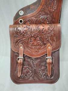 กระเป๋าทรงอานม้าหนังวัวแท้แบบตะวันตกแกะสลักทรงอานม้า - Product Image 5