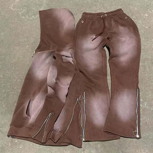 Survêtements surdimensionnés unisexes avec broderie délavée à l'acide Dtg personnalisés nouveaux survêtements de jogging pour hommes au prix de gros - Product Image 4