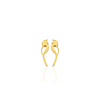 Boucles d'oreilles clous en argent sterling 925 faites à la main, motif oiseau, plaqué or, longue queue, bijoux minimalistes tendance pour femme, par un tiers