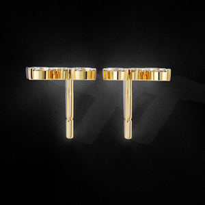 Elegante Cluster Wedding Bridal Lab Grown Diamond Pendientes Studs en 14K Gold CVD Marquesa y Round Cut Diamond Earring - Product Image 6