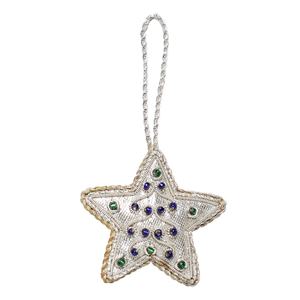 Décorations de Noël faites à la main brodé perlé velours Satin Lama Santa chaussettes volant moineau éléphant aigle et abeille forme d'arbre - Product Image 4