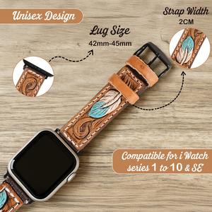 Correa de reloj de repuesto de grano superior de piel de vaca, accesorios de vaquero de 20mm, moda occidental, fabricante personalizado - Product Image 6