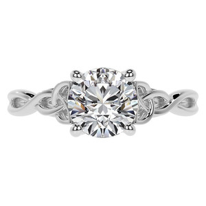 SHREYA DIAM <b>Celtic</b> Knot Moissanite Engagement <b>Ring</b> Brilliant Cut 925 Sterling <b>Silver</b> Rhodium Plated Prong Setting Freshwater - Product Image 6