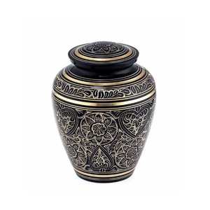 Haute demande fait à la main petite urne accessoires funéraires urne en aluminium fabricant de crémation de l'Inde de haute qualité - Product Image 2