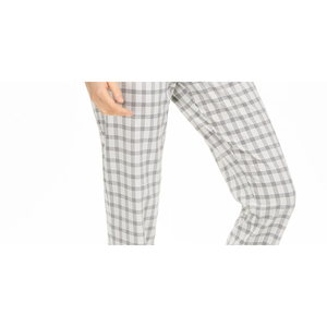 Pantaloni a Quadri con Zip Danielle Bernstein per Donna, Traspiranti in Chiffon Oxford, Vita Alta e Media, Stile Casual, Taglia XL - per Ufficio - Product Image 3