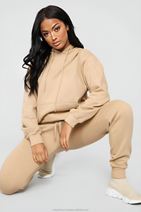 Conjunto de chándal de Jersey de mujer personalizado OEM, traje de invierno de 2 piezas con color personalizado e impresión - Product Image 4