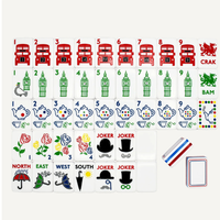 Tuiles de Mahjong Américaines de Luxe London Calling, Ensemble de 160 Tuiles en Acrylique Premium, Collection Designer Landmark Britannique pour la Décoration Intérieure
