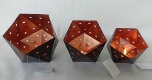 Fer fait à la main décor à la maison décor de table bol de noël bougie votive support de pilier support mariage décoratif cadeau grille coupe - Product Image 5