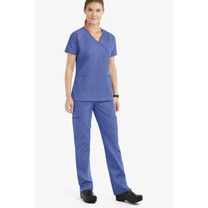 Uniforme médico Atlético femenino de manga corta elegante de enfermería hecho a medida para mujer - Product Image 1
