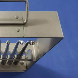 Support de rangement manuel en acier inoxydable réutilisable pour curettes, pour une stérilisation efficace et une sécurité accrue des instruments, destiné à la chirurgie générale. - Product Image 6