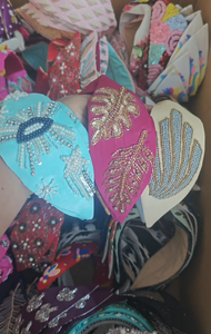 Bandeaux unisexes de style européen-américain en velours antidérapant brodé, couleur personnalisée, élastiques pour cheveux, accessoires doux - Product Image 4