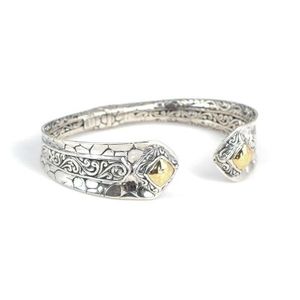 Bracelet fin en argent sterling 925 avec bordure en or 18 carats, pour femme, à porter tous les jours, 17 cm - Product Image 1