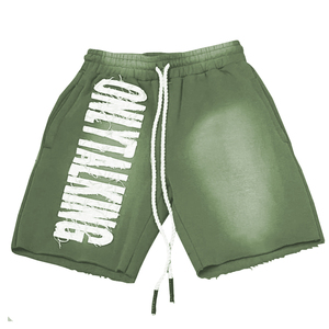 Customized Acid Wash <b>Short</b> with Sun Faded French Terry Distressed Embroidery <b>Patch</b> Solid Pattern 100% Cotton Casual OEM Service - Product Image 5