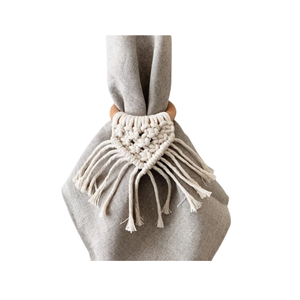 Ensemble de bonne qualité de luxe de ronds de serviette en rotin avec supports ronds de serviette en rotin naturel Boho faits à la main - Product Image 5