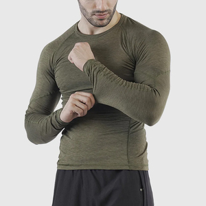 Men's Rash Guard <b>Compression</b> <b>Shirts</b>-Knitted Formal Surf <b>Shirt</b> with Sun Protection Eco-Friendly & Breathable Fabric - Product Image 4