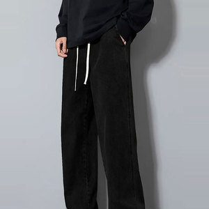 Pantalones vaqueros de talla grande para hombre Pantalones vaqueros elásticos de tiro alto Ajuste cómodo Aspecto elegante Adecuado para todas las estaciones - Product Image 4