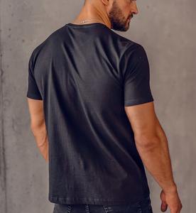 Verano OEM personalizado cuello en V 100% algodón ropa básica de Hombre Camisetas logotipo personalizado y tamaño de los hombres camisetas con cuello en V al por mayor - Product Image 2