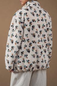 Sweat-shirt en molleton doublé écologique à fleurs tendance 2026 pour femmes, style européen et américain, automne/hiver, nouveau pull chaud - Product Image 2