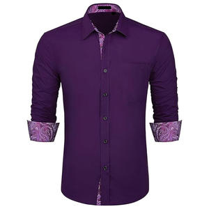 เสื้อเชิ้ตผู้ชายทรงเข้ารูป แขนยาว ติดกระดุม สไตล์ลำลอง/ทางการ ผ้าโพลีเอสเตอร์/คอตตอน ระบายอากาศได้ดี เหมาะสำหรับฤดูใบไม้ผลิ - Product Image 1
