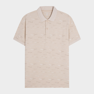 เสื้อสำหรับผู้ชายผ้าคอตตอนสไตล์ชนชั้นสูงเข้ารูปพิมพ์ลาย APS100S3แขนสั้นสมาร์ทลำลองขายส่งราคาถูก - Product Image 5