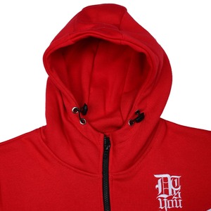 Conjunto de dos piezas de chándal de lana tecnológica para hombre rojo y blanco con logotipo de bordado y diamantes de imitación gimnasio Fitness entrenamiento pantalones de chándal traje - Product Image 6