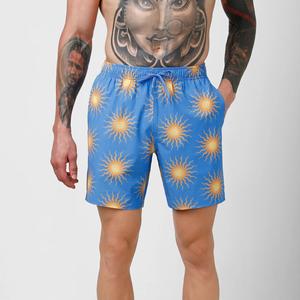 กางเกงขาสั้นผ้ายืดสแปนเด็กซ์เอวกลางผ้าแคนวาสออกแบบวินเทจป้องกันการเกิดรอยยับของผู้ชายเสื้อผ้าชายหาดและเล่นเซิร์ฟ - Product Image 2